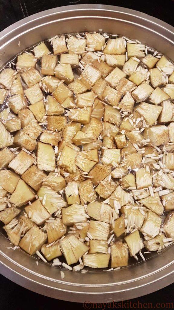 Chopped jackfruit pieces