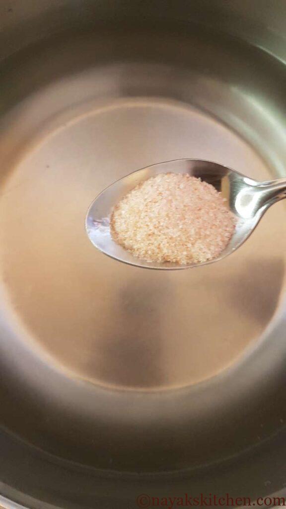 Adding salt to water