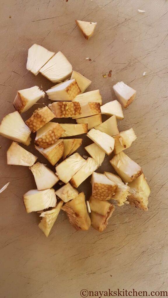 Chopped raw jackfruit