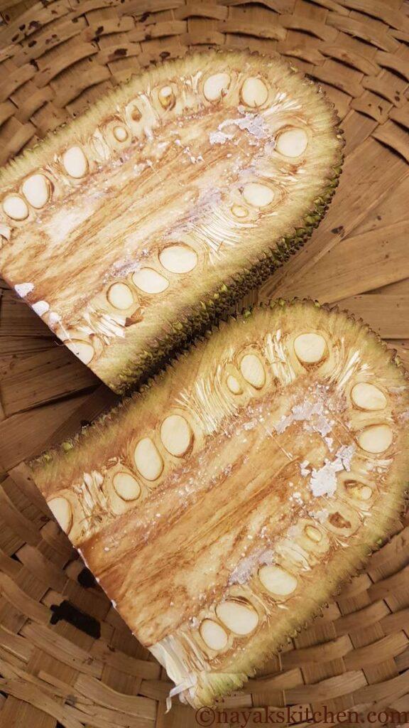 How to cut a raw jackfruit