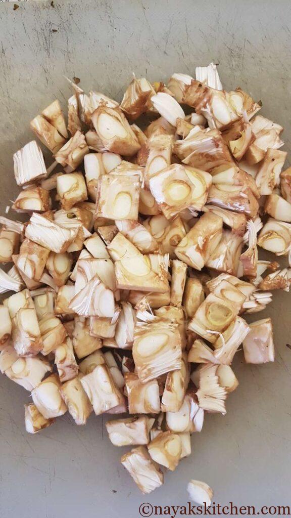 Chopped jackfruit pieces