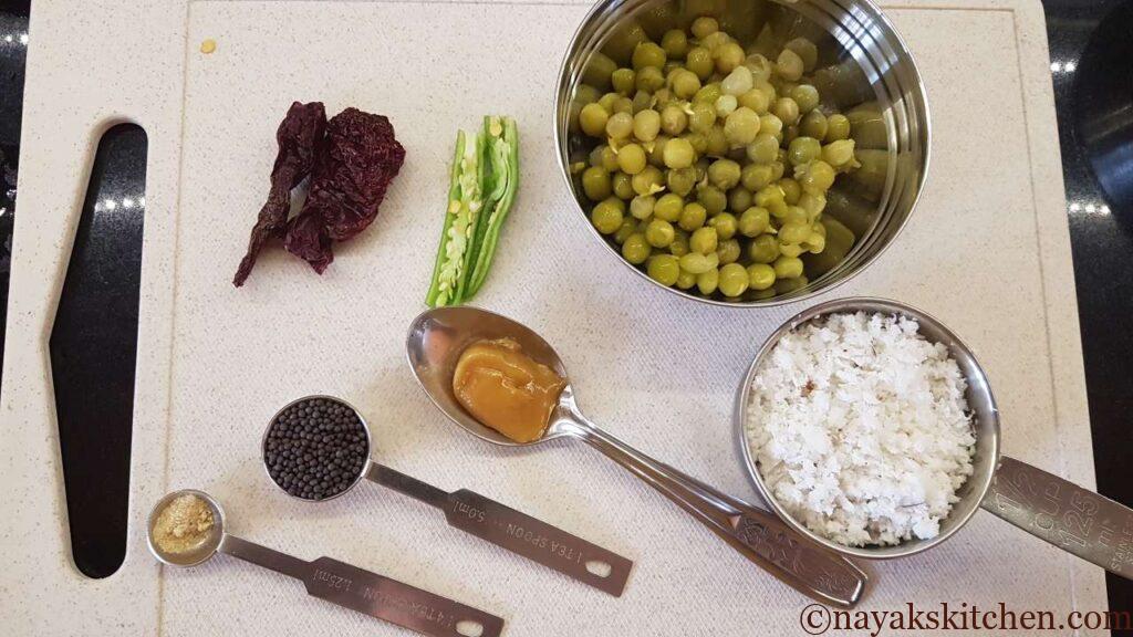 Ingredients for raw jackfruit recipe or Chaako