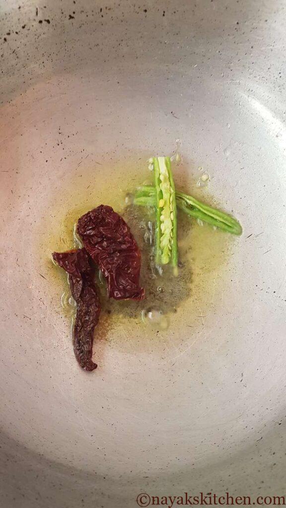 Adding red and green chillies