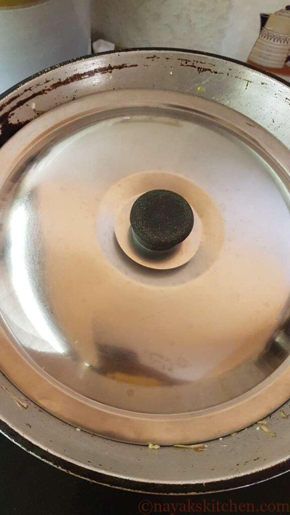 Cover and cook for a few minutes