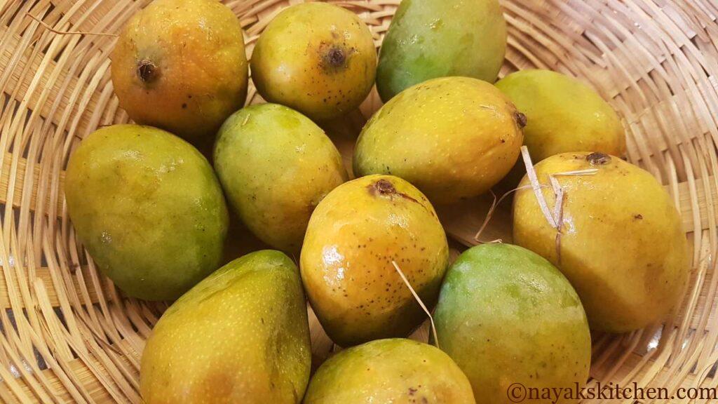 Ghota for Sasav (Small ripe mangoes)